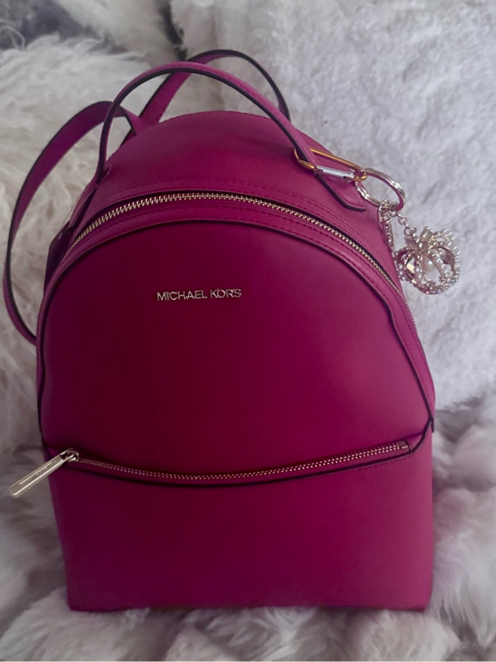NEW MICHAEL KORS RED MINI BACKPACK